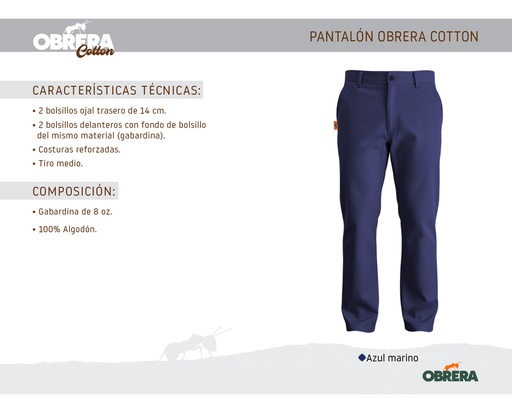 Pantalón de trabajo OBRERA Cotton